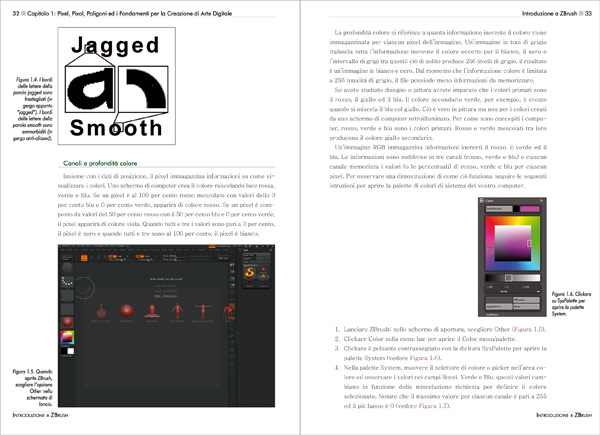 Introduzione a ZBrush - pagine 32 - 33