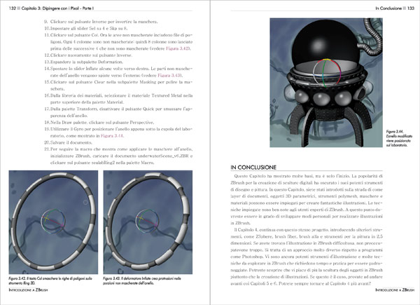 Introduzione a ZBrush - pagine 132 - 133