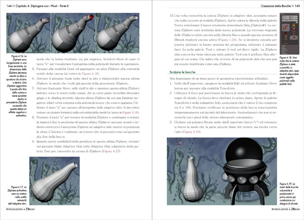 Introduzione a ZBrush - pagine 144 - 145