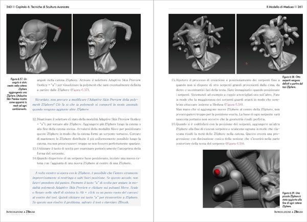 Introduzione a ZBrush - pagine 260 - 261