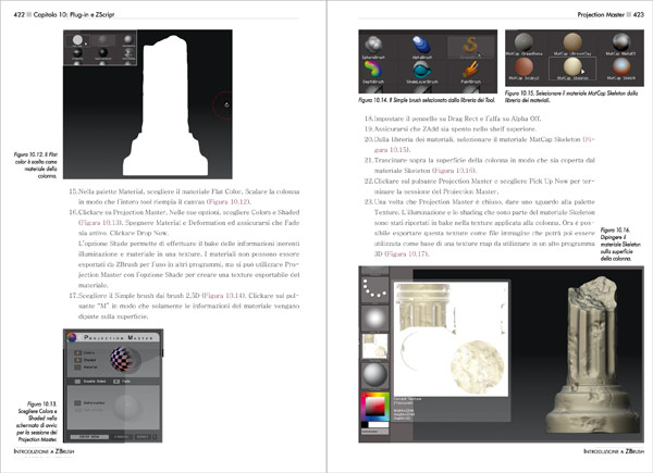 Introduzione a ZBrush - pagine 422 - 423