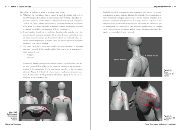 ZBrush per Videogame - Creare Personaggi 3D Realistici da Animare - Pagine 84-85