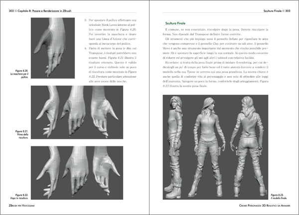 ZBrush per Videogame - Creare Personaggi 3D Realistici da Animare - Pagine 302-303